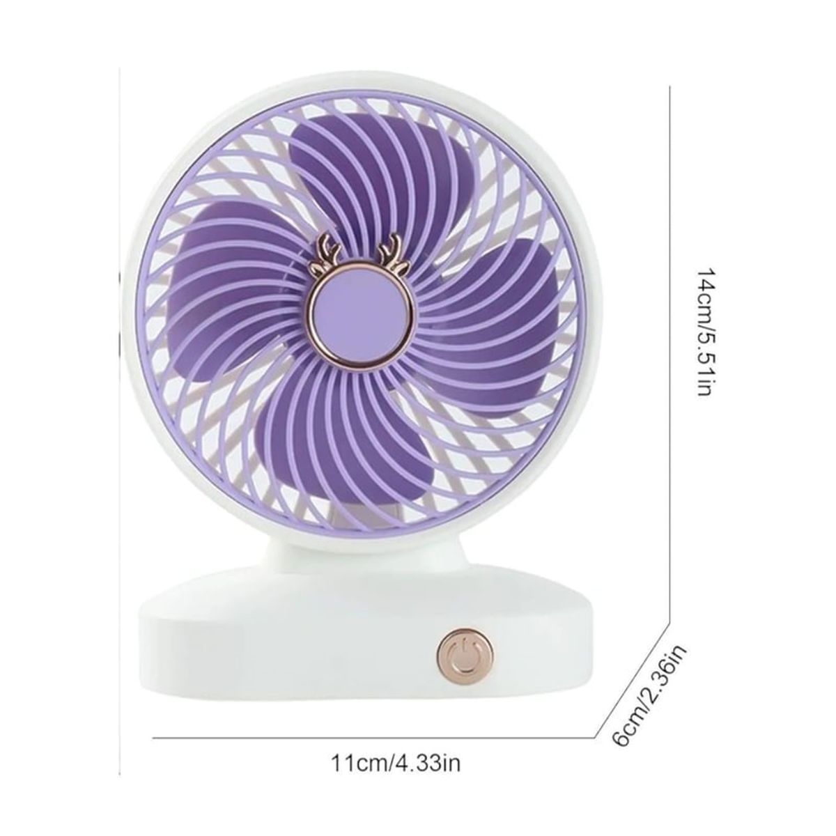 GENERICO - MINI VENTILADOR DE ESCRITORIO - AJUSTABLE DE 2 VELOCIDADES