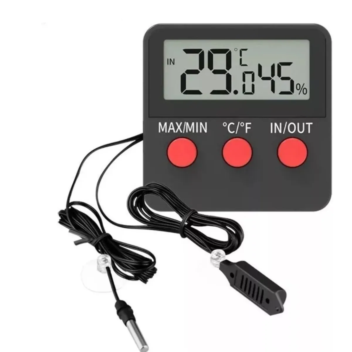 GENERICO - Termohigrómetro Higrómetro Termómetro Doble Sonda Incubadora