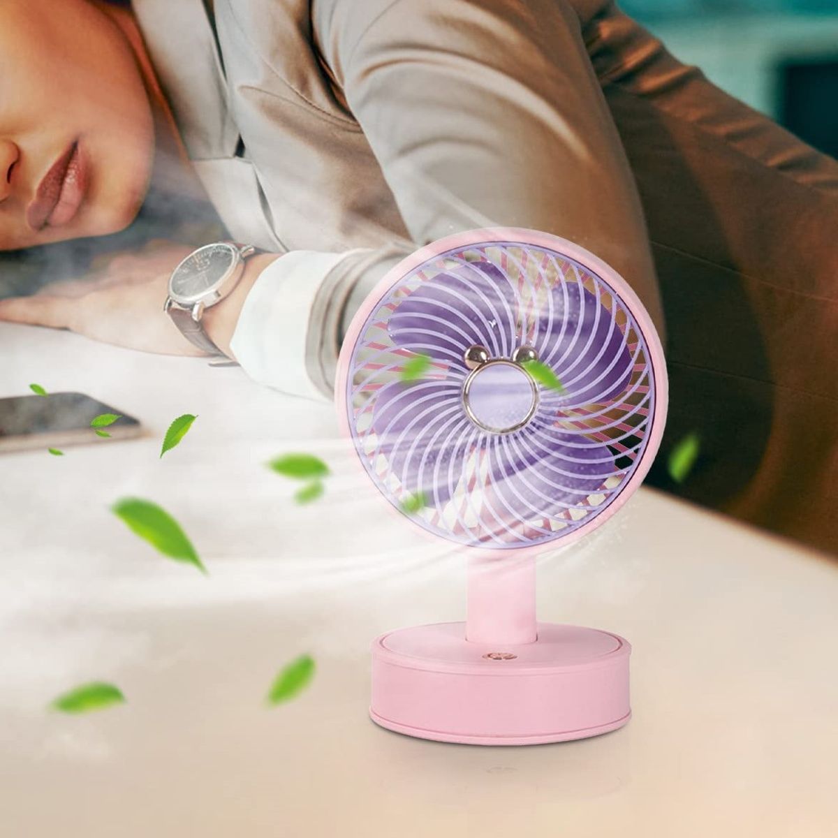 GENERICO - MINI VENTILADOR DE ESCRITORIO - AJUSTABLE DE 3 VELOCIDADES