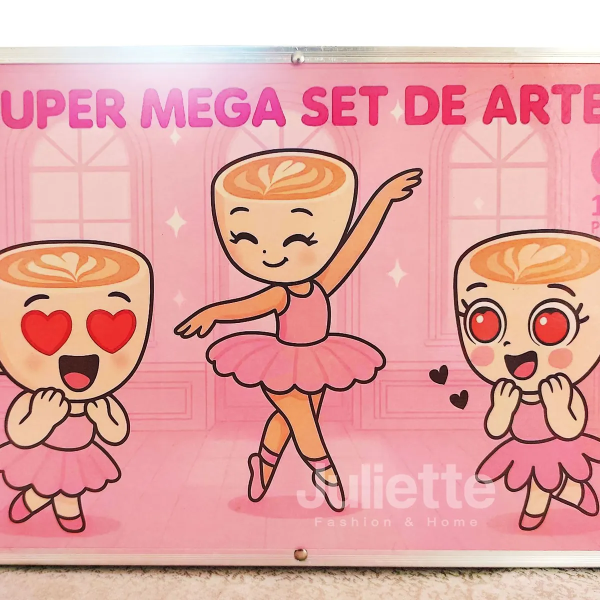 GENERICO - KIT DE DIBUJO 132PCS EN MALETA DE BAILARINA CAPUCHINA - DISEÑO  ALEATORIO