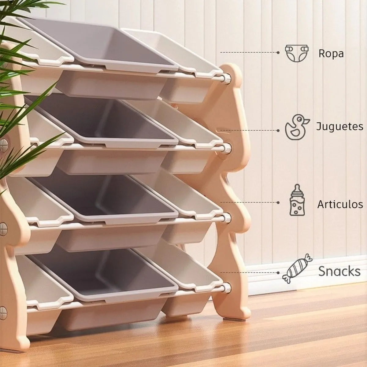 GENERICO - ORGANIZADOR CON LIBRERO OSITO ROSADO