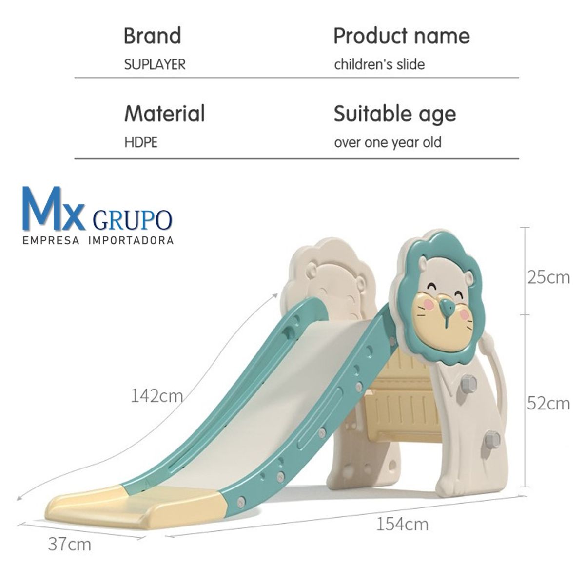 GENERICO - RESBALADERA MODELO LEON COLOR VERDE