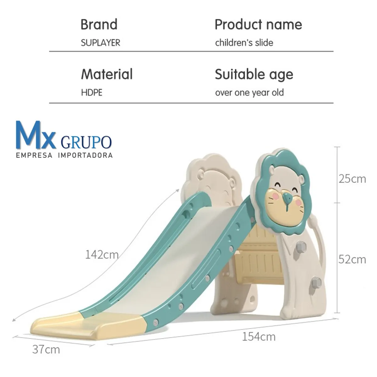 GENERICO - RESBALADERA MODELO LEON COLOR VERDE