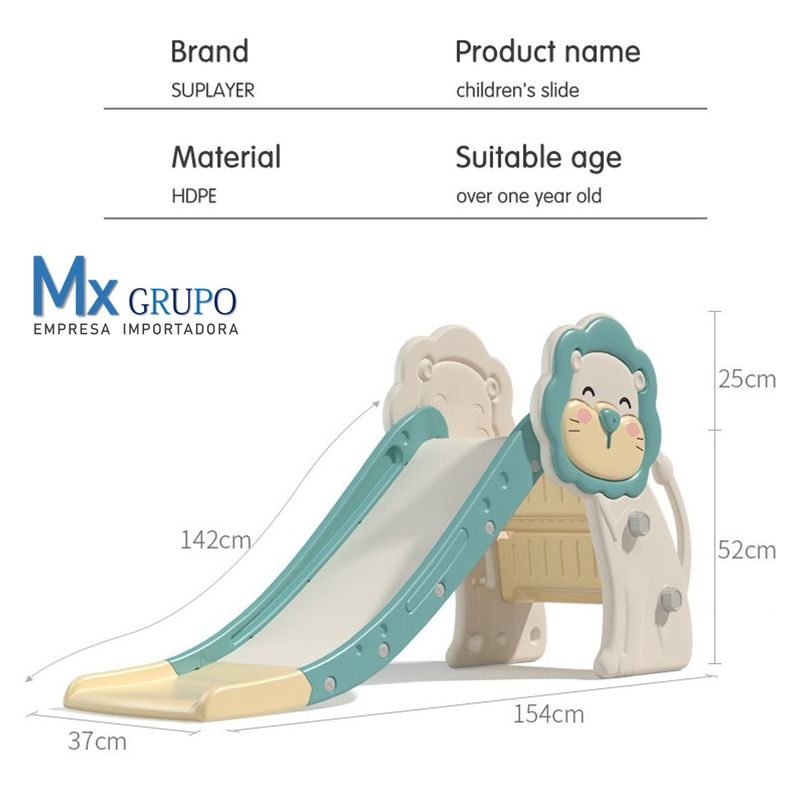GENERICO - RESBALADERA MODELO LEON COLOR VERDE