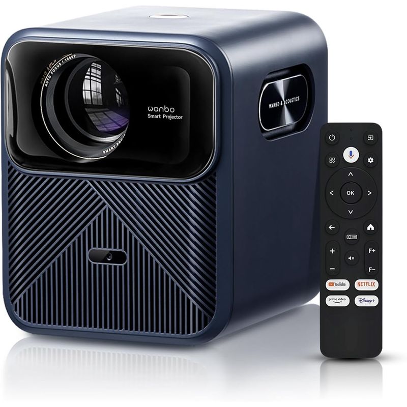 WANBO - Proyector Wanbo Mozart 1 Pro 900 Ansi WiFi Google Certificado - Azul