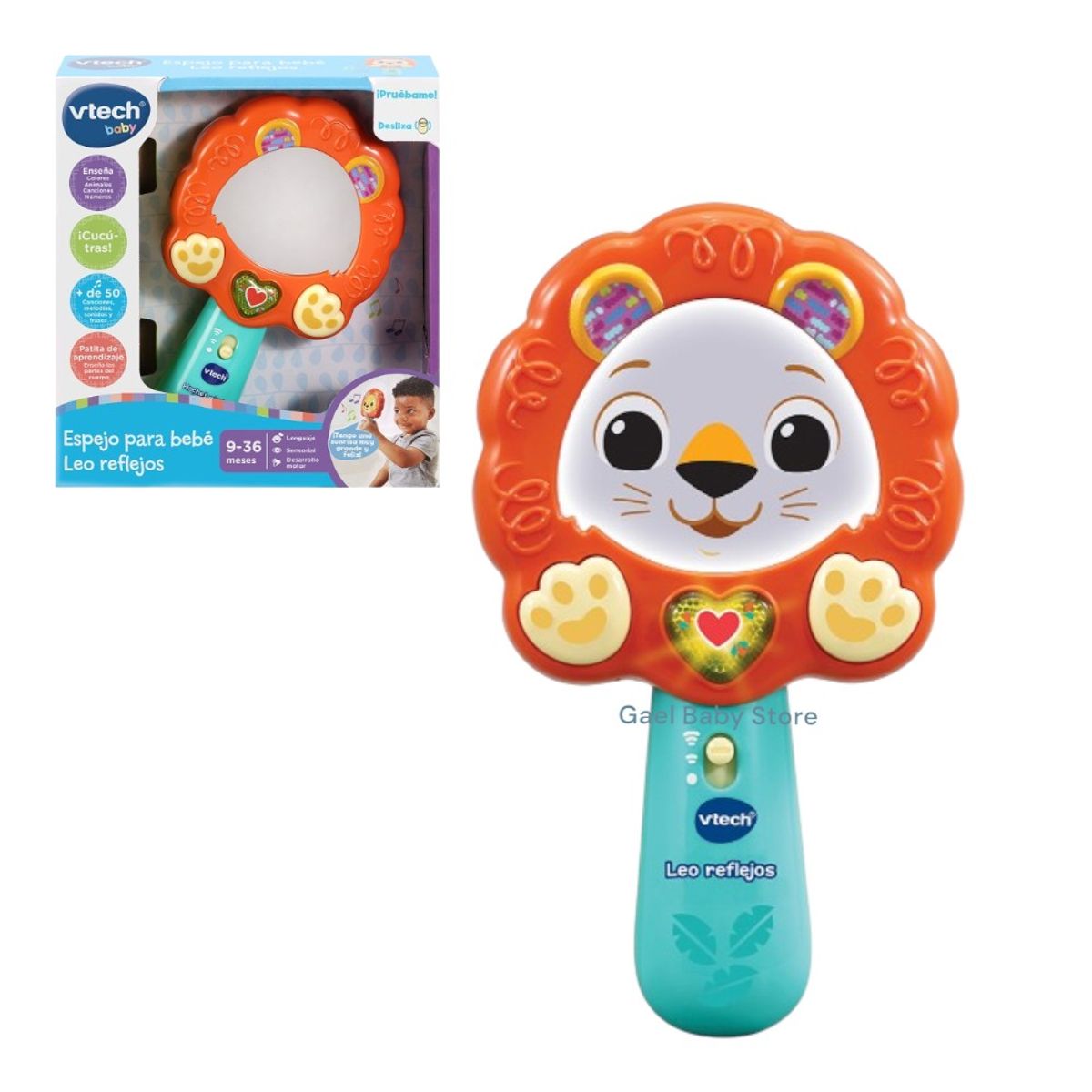 GENERICO - JUGUETE INTERACTIVO ESPEJO PARA BEBÉ LEO REFLEJOS - VTECH