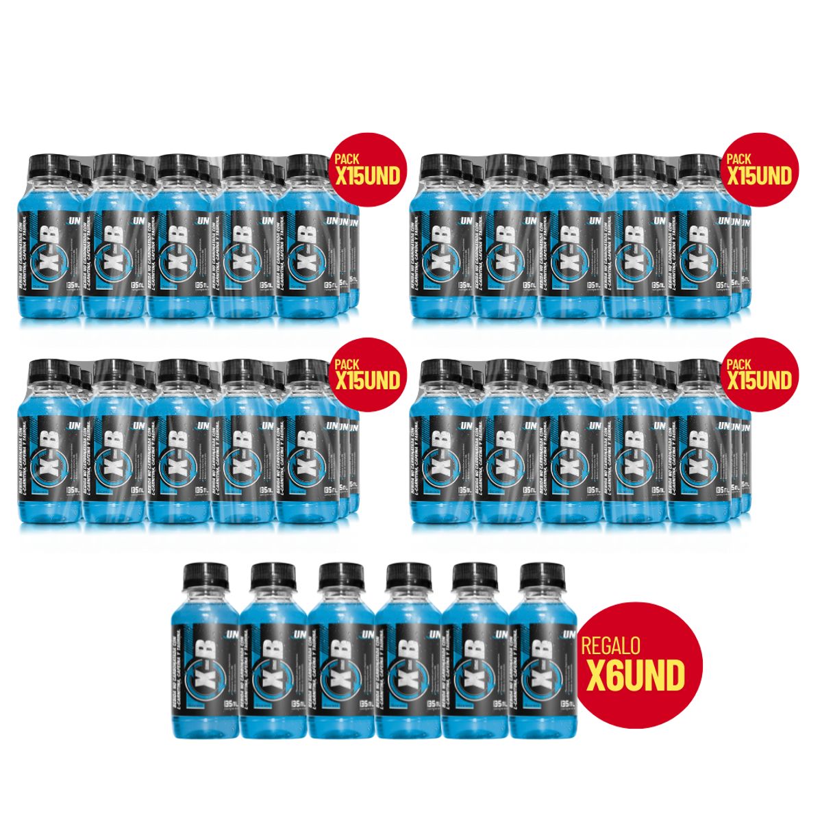 UNIVERSE NUTRITION - XB 4 PACKS 60 UNIDADES BLUEBERRY + 6 UNIDADES XB DE REGALO