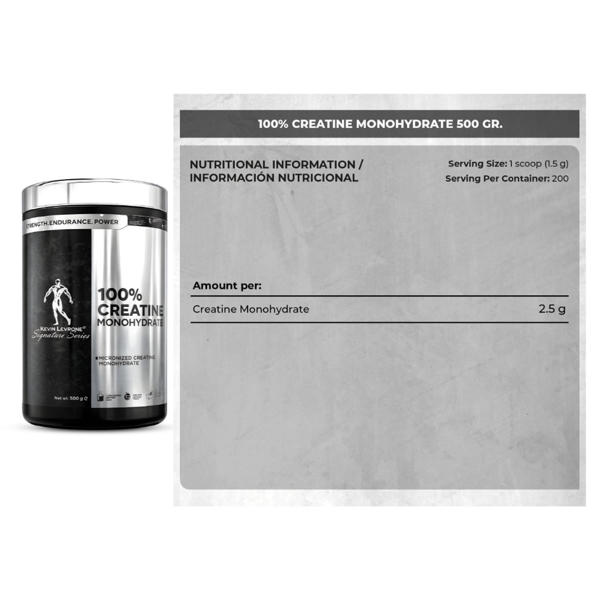 Kevin Levrone - Creatina Kevin Levrone 500 G - Creatina Monohidratada y Micronizada