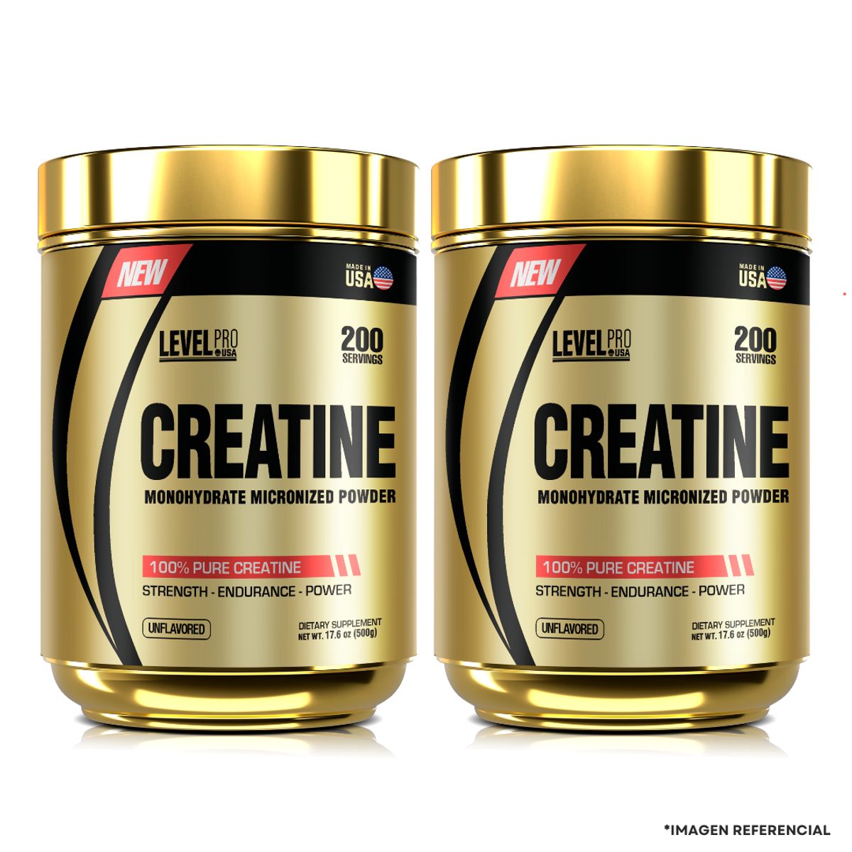 LEVEL PRO - Creatina level pro 500 g - Creatina micronizada Pack x 2