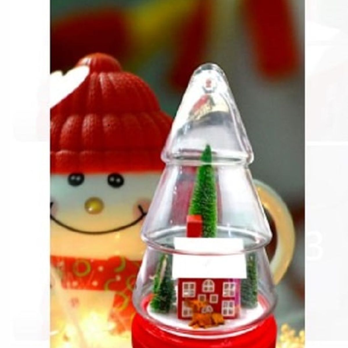 GENERICO - ADORNO DE ARBOL DE VIDRIO  A1MUSICAL Y  LUZ