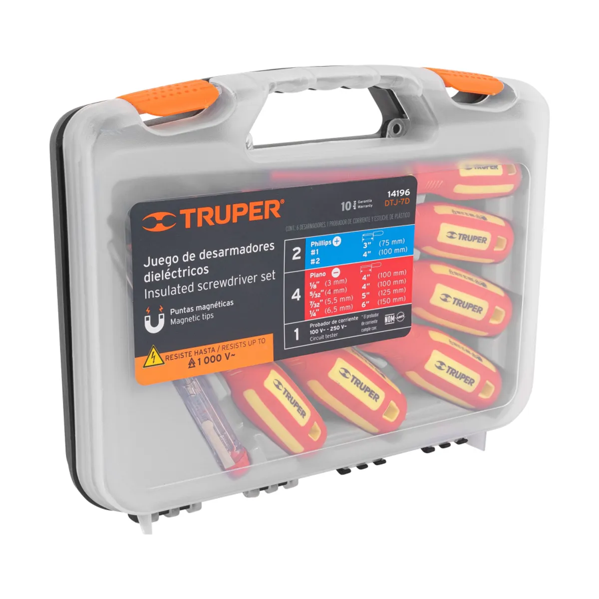 TRUPER - JUEGO 7 DESARMADORES DIELÉCTRICOS 1000V TRUPER 14196