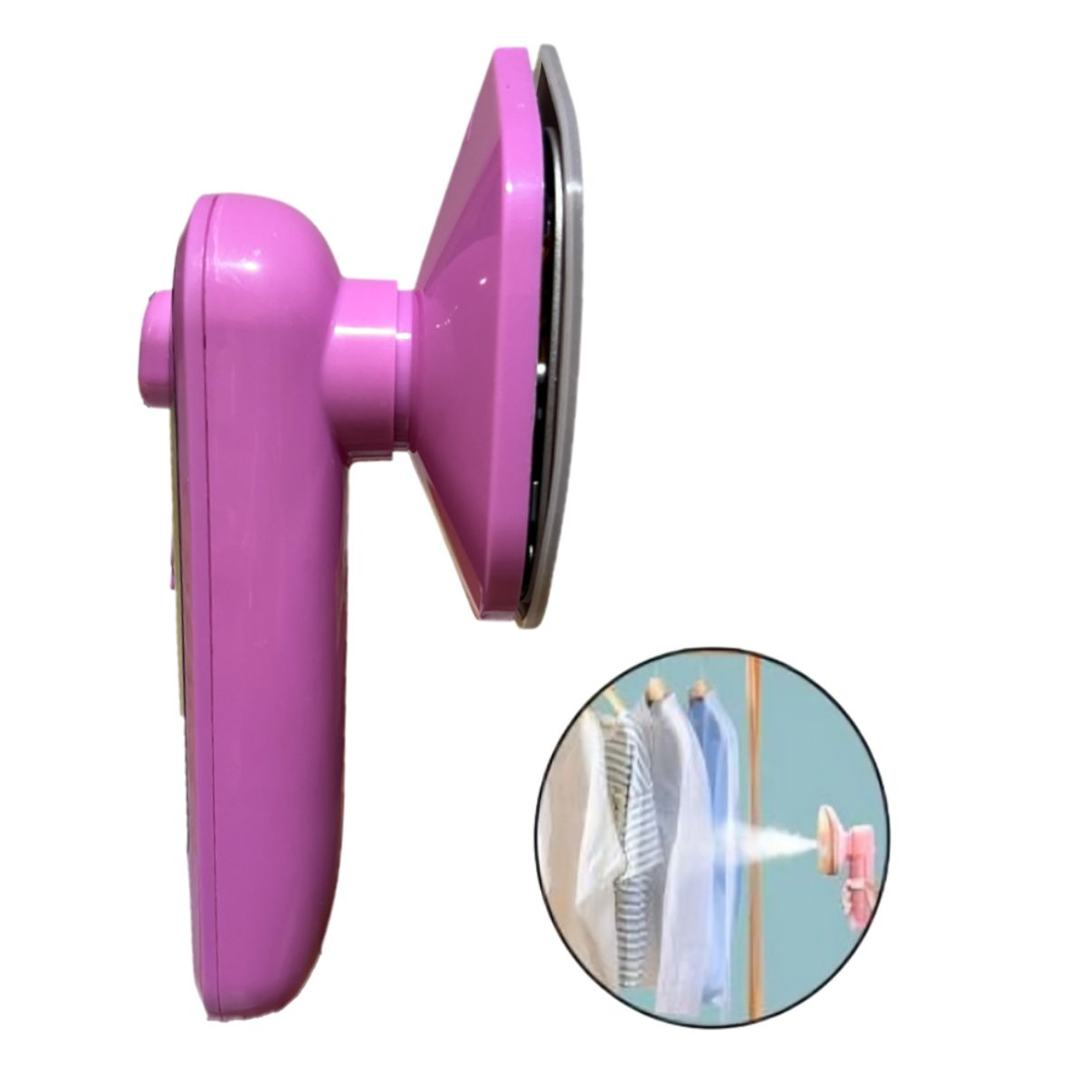 GENERICO - Plancha Fucsia Mini De Vapor Portátil Planchado En Seco Y Húmedo