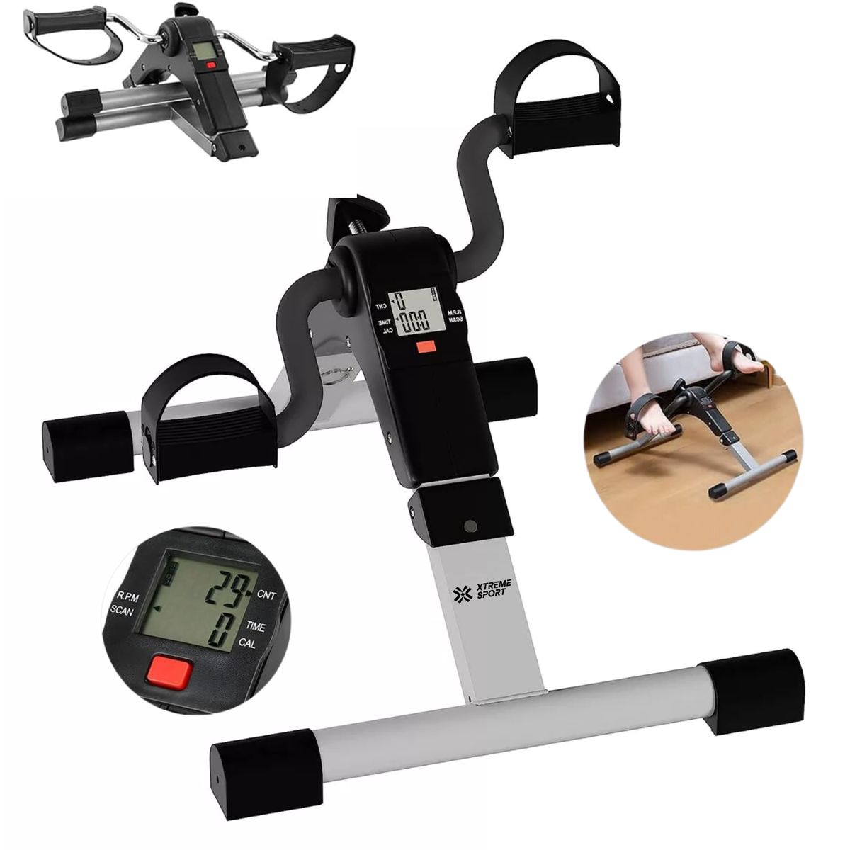 XTREME SPORT - Pedalera Mini Bici Ejercitador Rehabilitación Fortalece