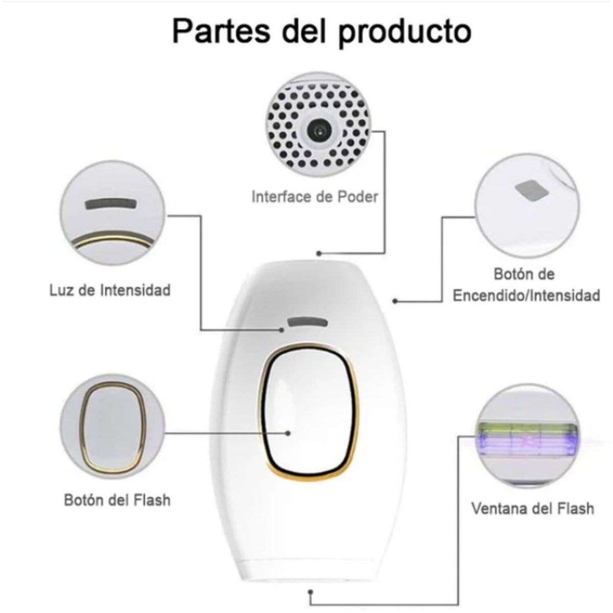 GENERICO - DEPILADOR MUJER LASER PERMAMENTE SIN DOLOR PROFESIONAL