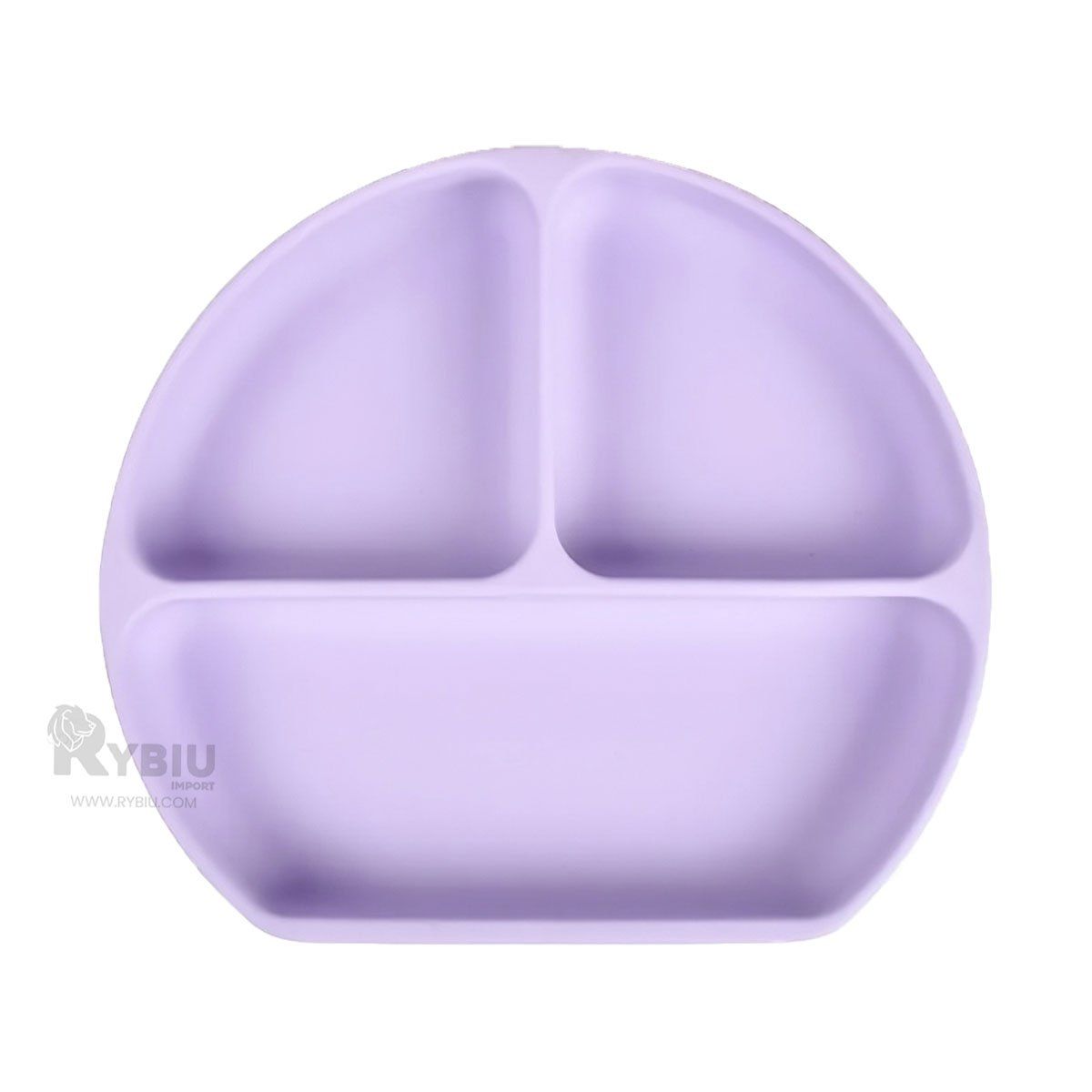 GENERICO - Plato de Silicona de 3 Divisiones para Bebe en Color Lila