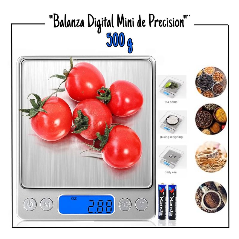 GENERICO - Balanza Digital Mini de Precision -Acero