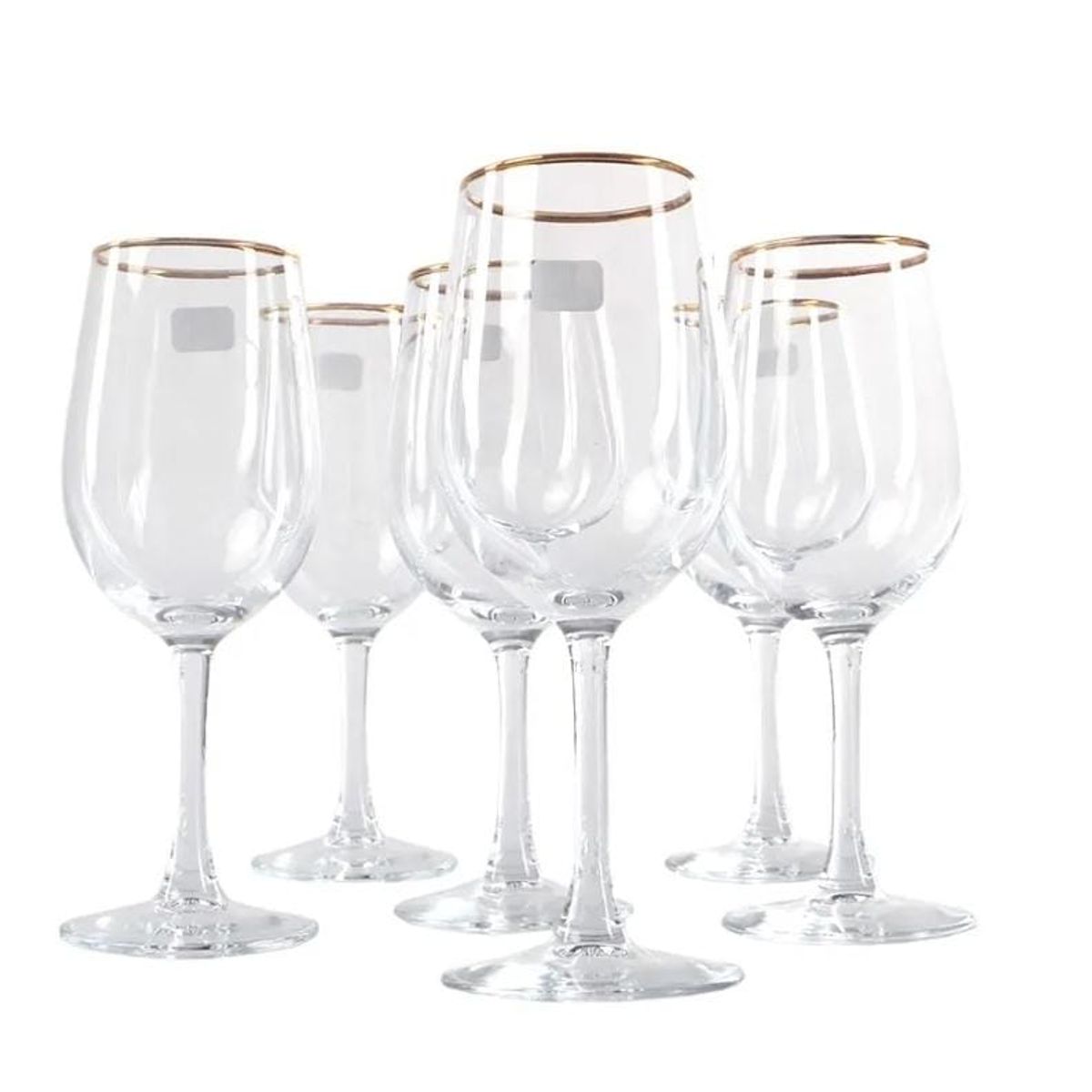 GENERICO - SET X 12 COPAS VINO IBIZA GOLD FILO DORADO