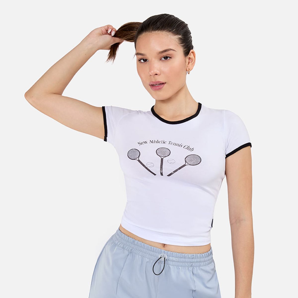 NEW ATHLETIC - Polo Mc New Athletic Antonela Blanco Con Negro Mujer