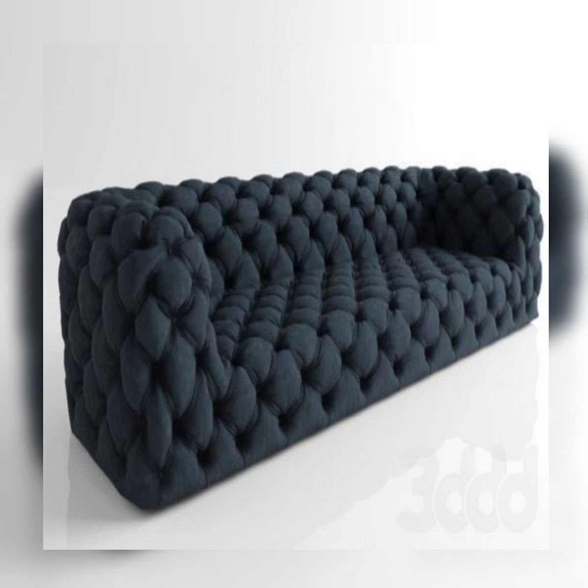 DMUEBLES - DM SOFÁ CHESTERFIELD DELUXE - NEGRO