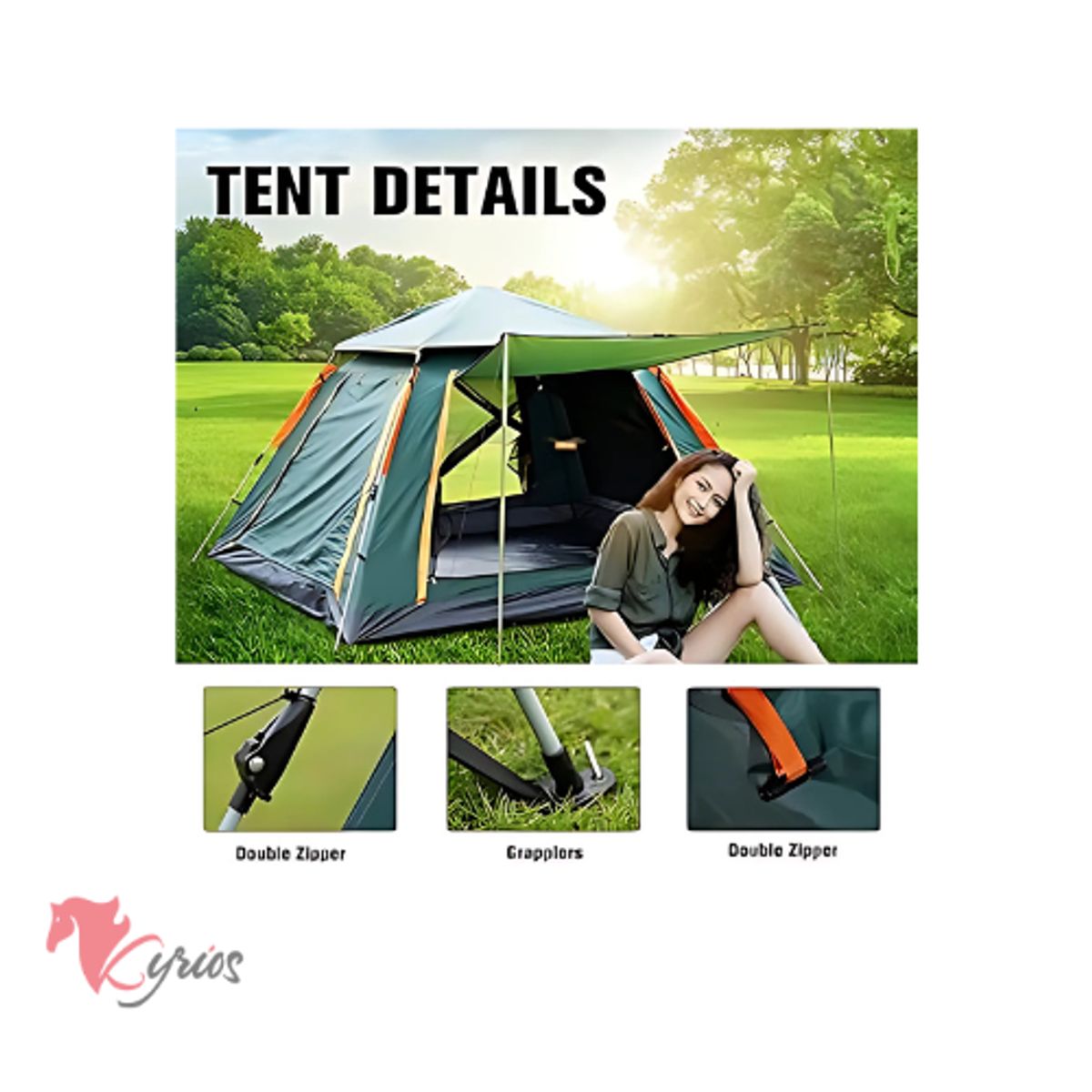 NO LOGO - CARPA CAMPING DESPLEGLABLE 6 PERSONAS