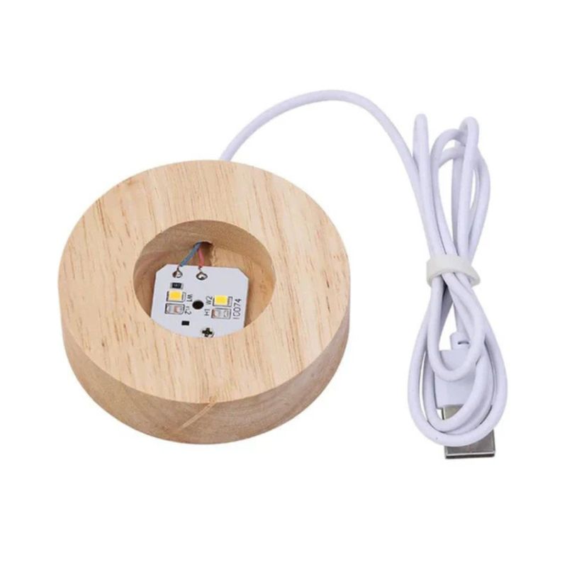 GENERICO - Lampara de mesa de vidrio con diseño de planeta Saturno Luz cálida