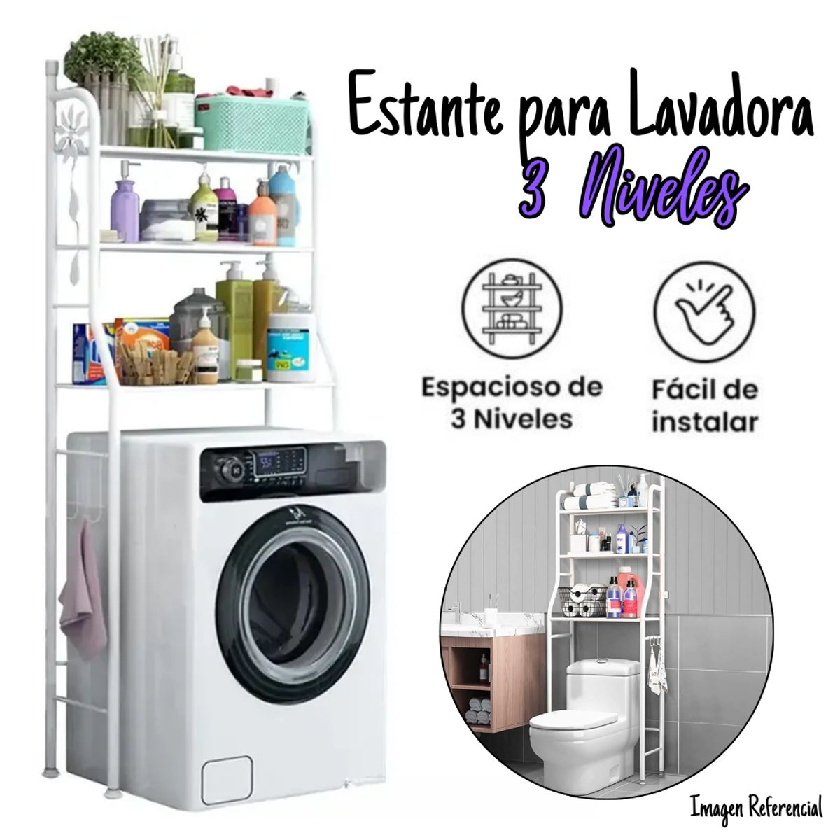GENERICO - Estante Organizador de Lavadora