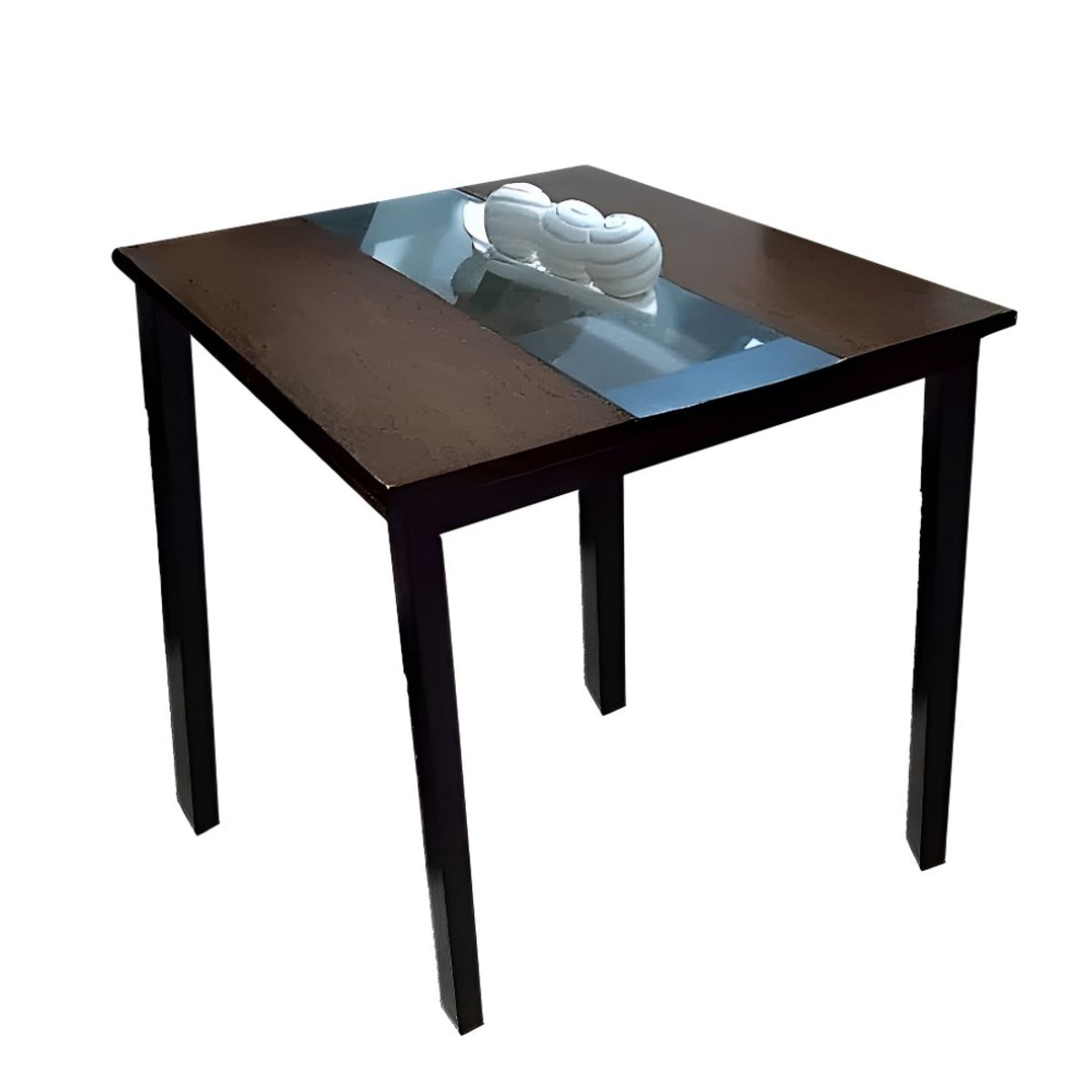 HOGAR & SPACIOS - HYS COMEDOR 4 SILLAS HEE MARRON OSCURO