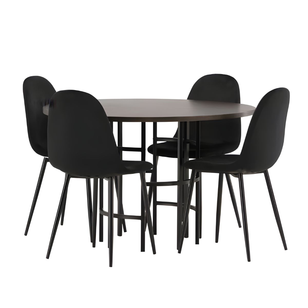 HOGAR & SPACIOS - HYS COMEDOR 4 SILLAS DYLLAN NEGRO