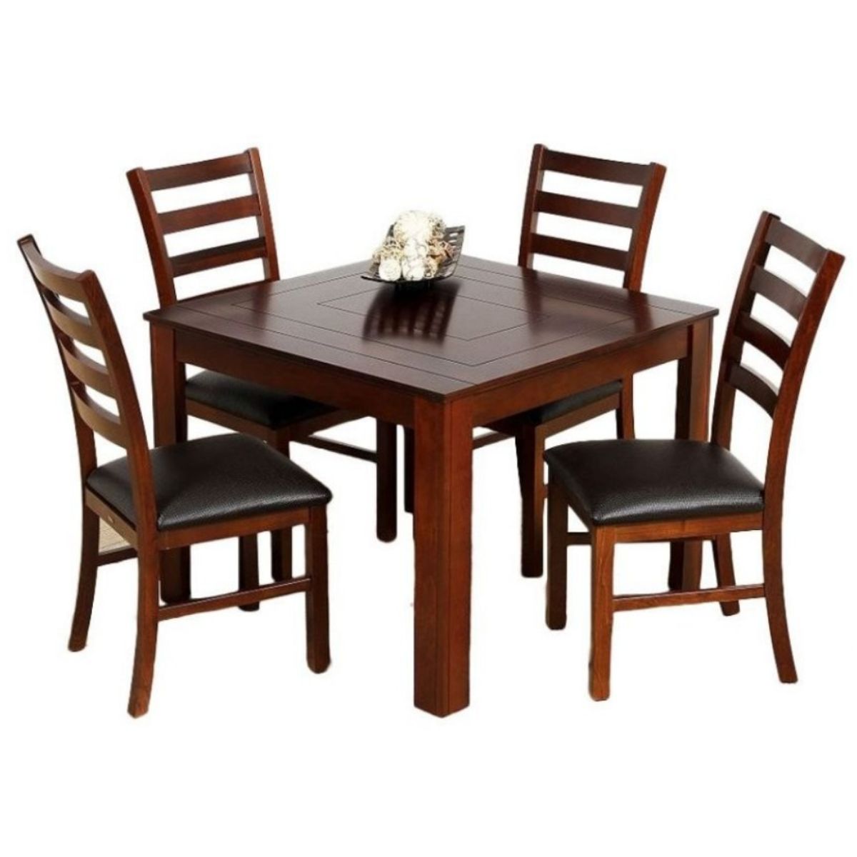 HOGAR & SPACIOS - HYS COMEDOR 4 SILLAS DAGNA NEGRO