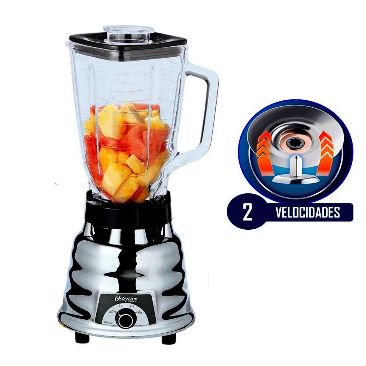 OSTER - OSTER LICUADORA 2 VELOCIDADES 250-22 PLATEADO