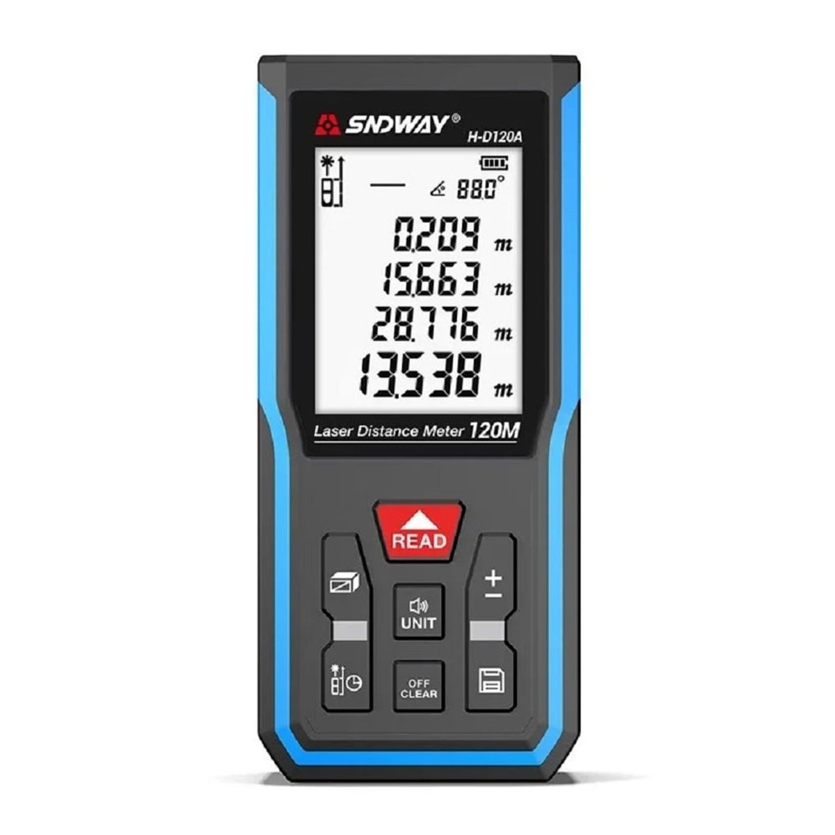 GENERICO - Medidor De Distancia Laser 120m con Nivel Digital H-D120A SNDWAY