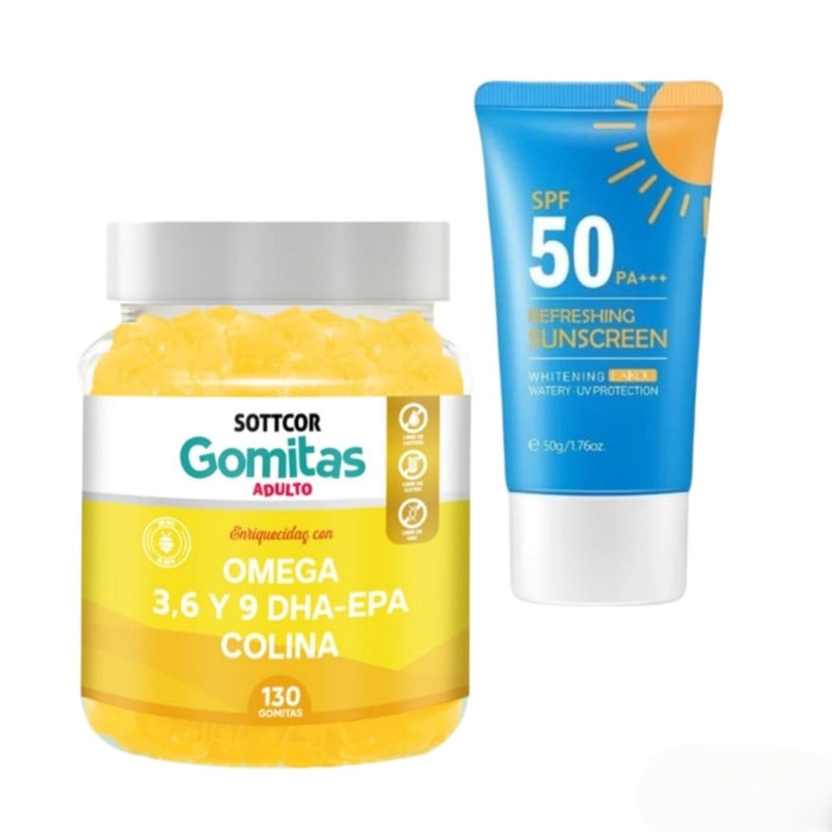 GENERICO - OMEGA 3-6-9 DHA-EPA COLINA GOMITAS + REGALO BLOQUEADOR REFRESCANTE