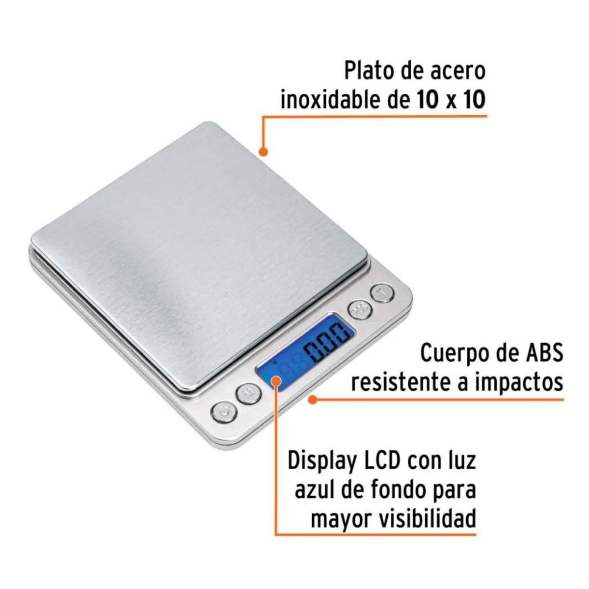 GENERICO - Balanza Digital Mini de Precision - Acero
