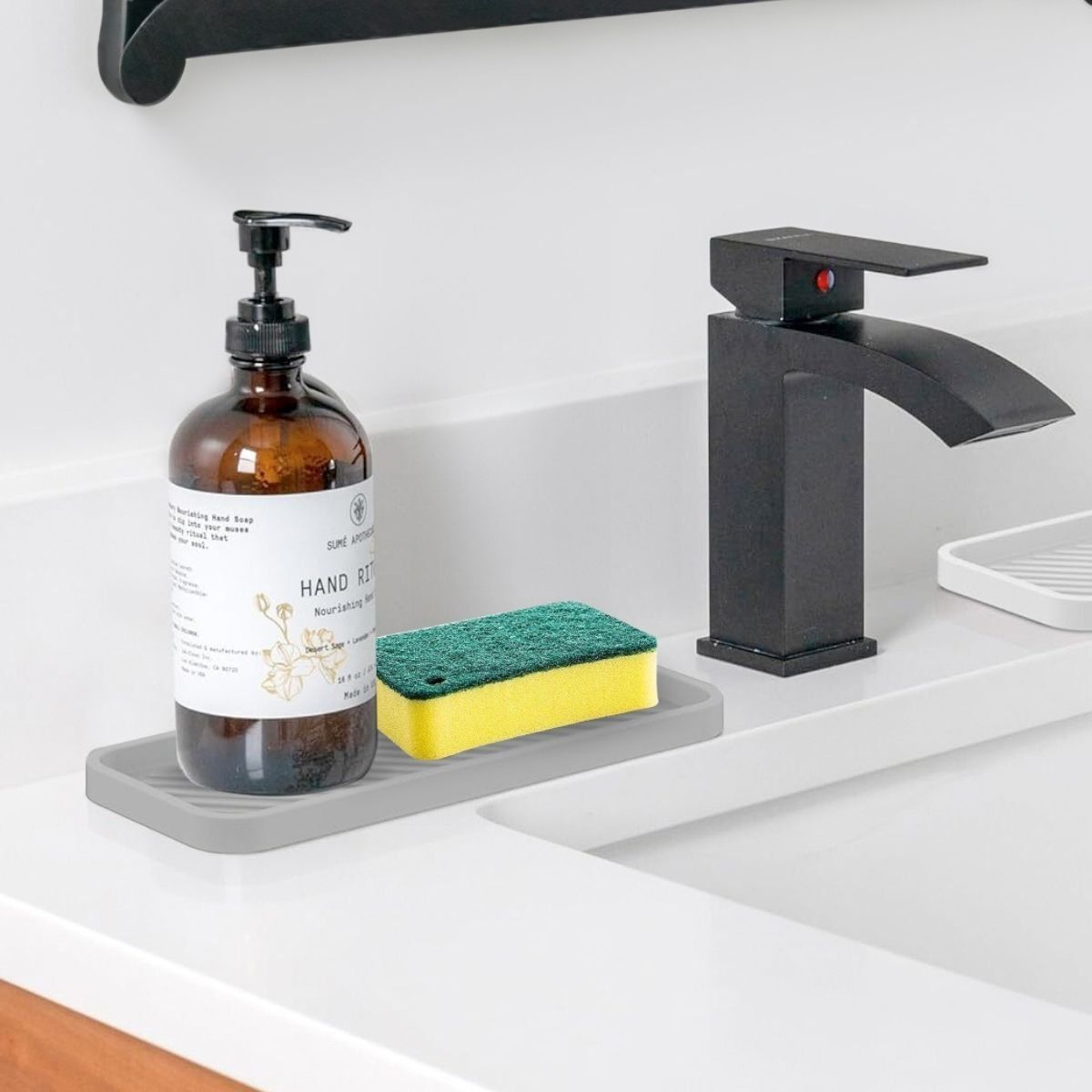 HOGARMAS - Bandeja Organizadora de Silicona Gris