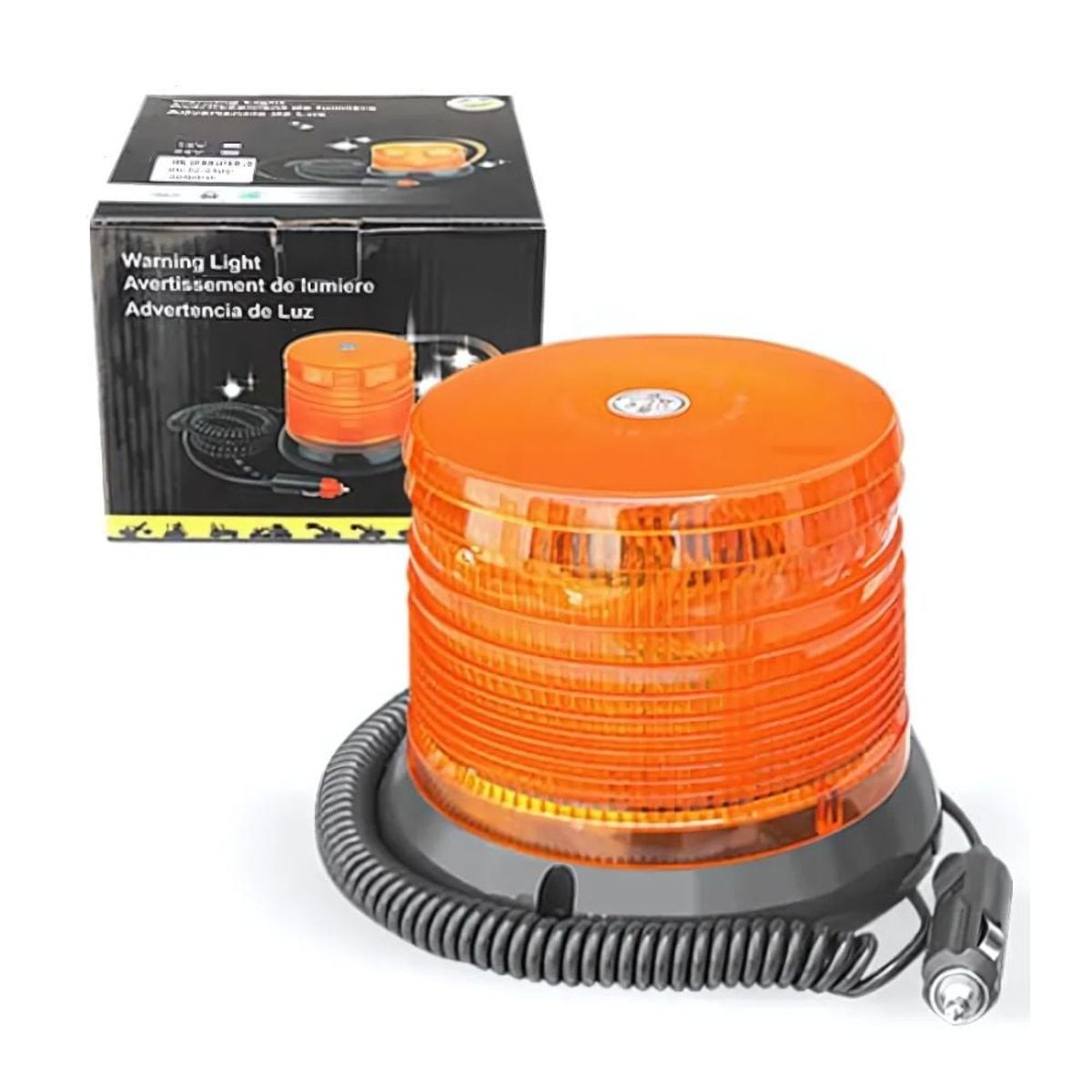 GENERICO - Luz de Emergencia Estrobo 12V-110V Ambar con Iman