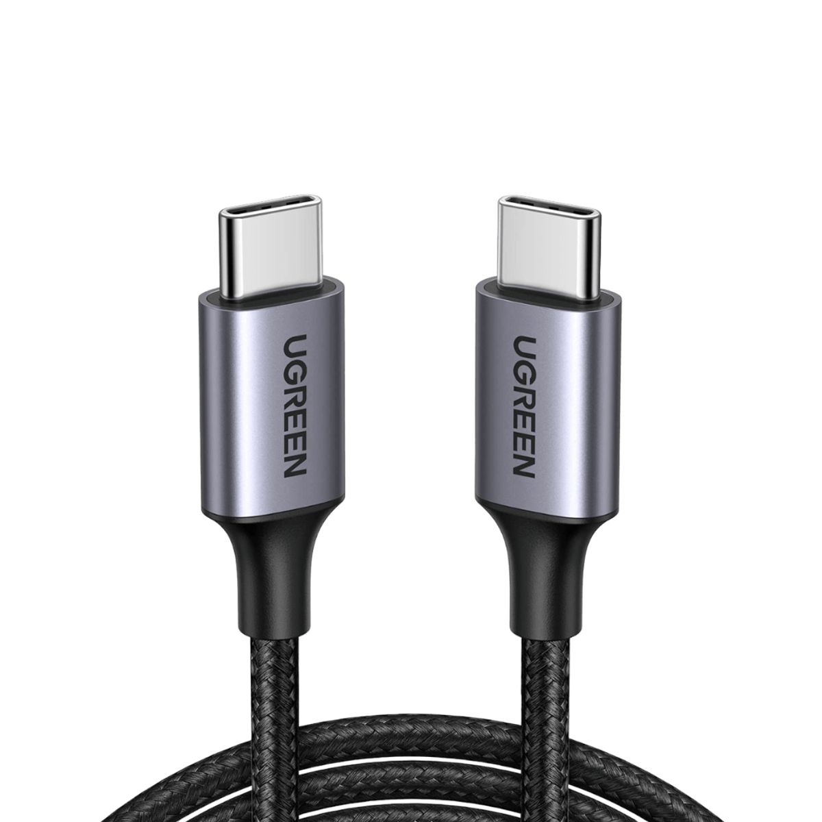 UGREEN - Cable de carga USB-C a USB-C de 60 W (trenzado) - NEGRO GRIS