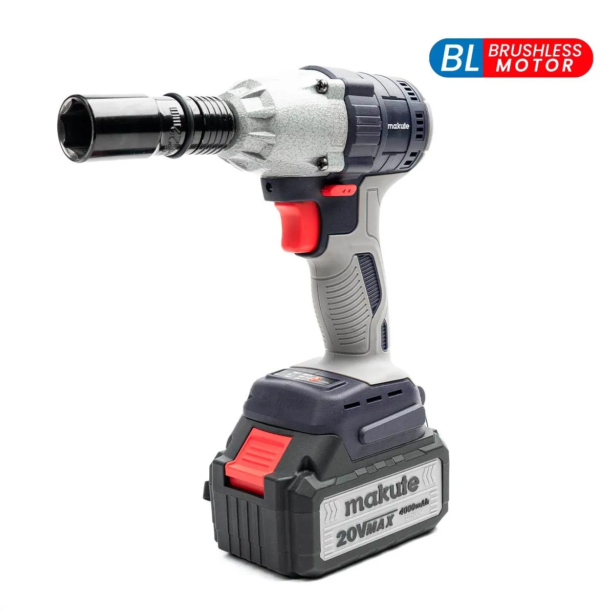 MAKUTE - Atornillador + Llave de Impacto Industrial - 20V - 350Nm - BRUSHLES INALÁMBRICO - MAKUTE