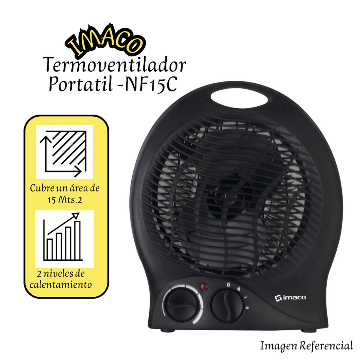 IMACO - Termo Ventilador Portátil Imaco NF15C