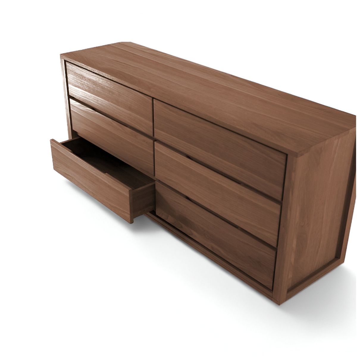 HOGAR & SPACIOS - HYS COMODA 6 CAJONES AMARA MADERA