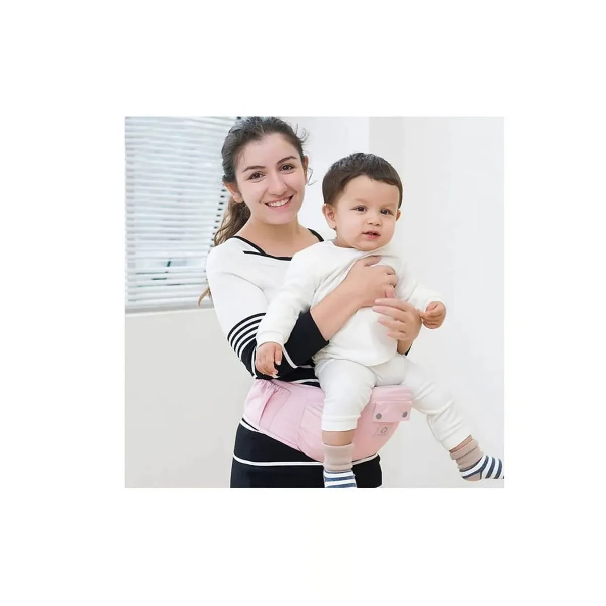 GENERICO - Canguro Para Bebé Ergonómico Ballena 3 en 1 Rosado