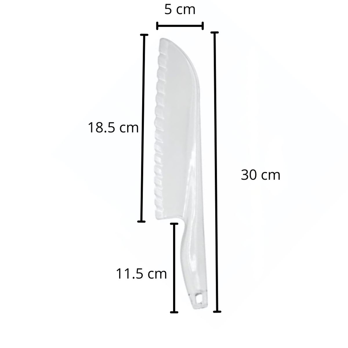 INSPIRA - Cuchillo Dentado de Acrílico para Postres
