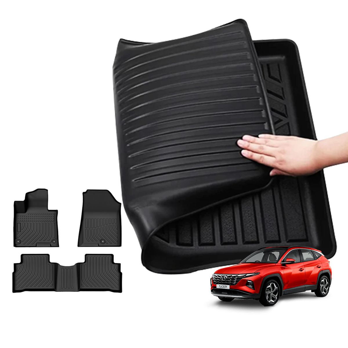 GENERICO - PROTECTOR CUBRE PISO 5D TPE HYUNDAI TUCSON 2019 - 2021