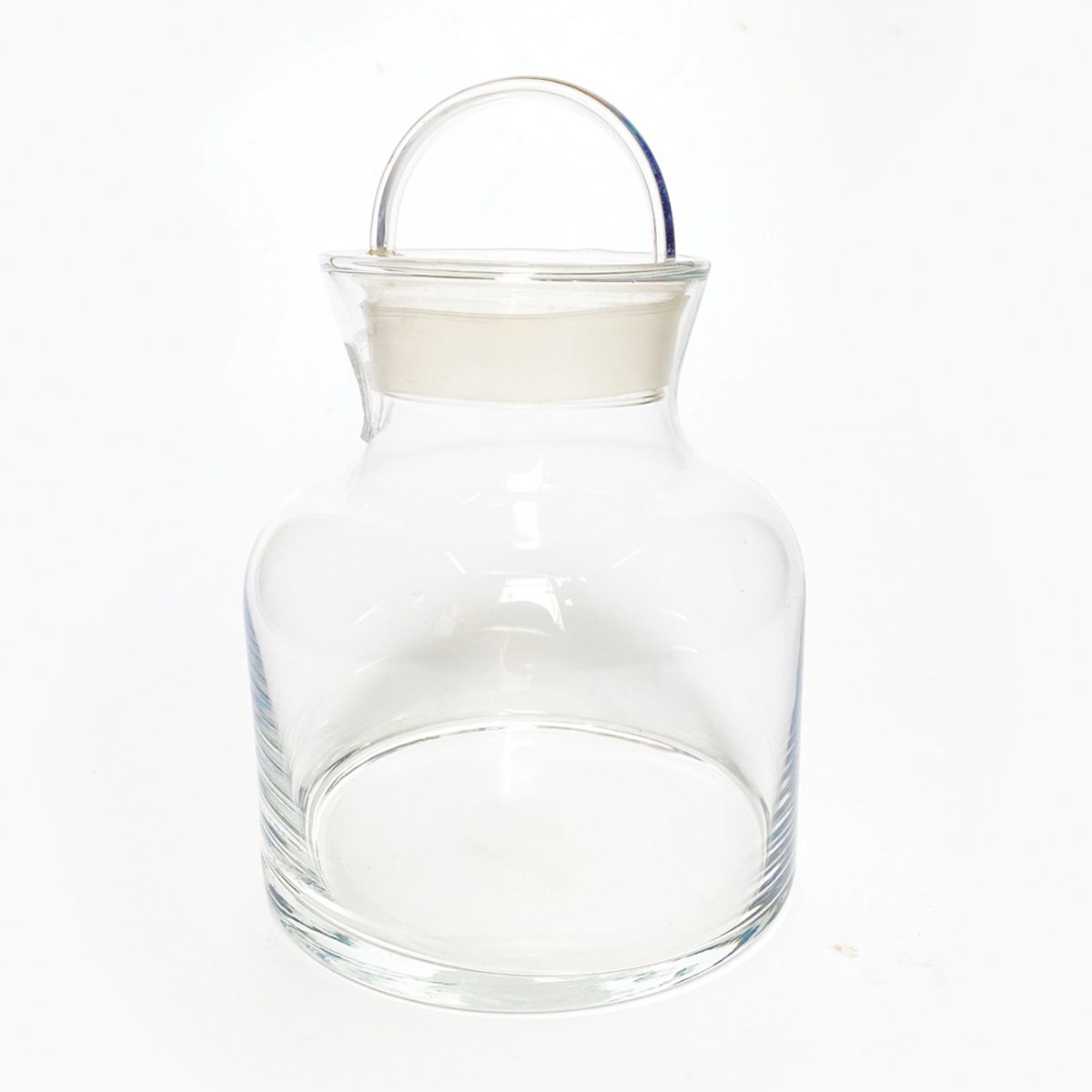 GENERICO - Pomo de vidrio con tapa y jebe sellante de 16 cms de alto y 850 ml