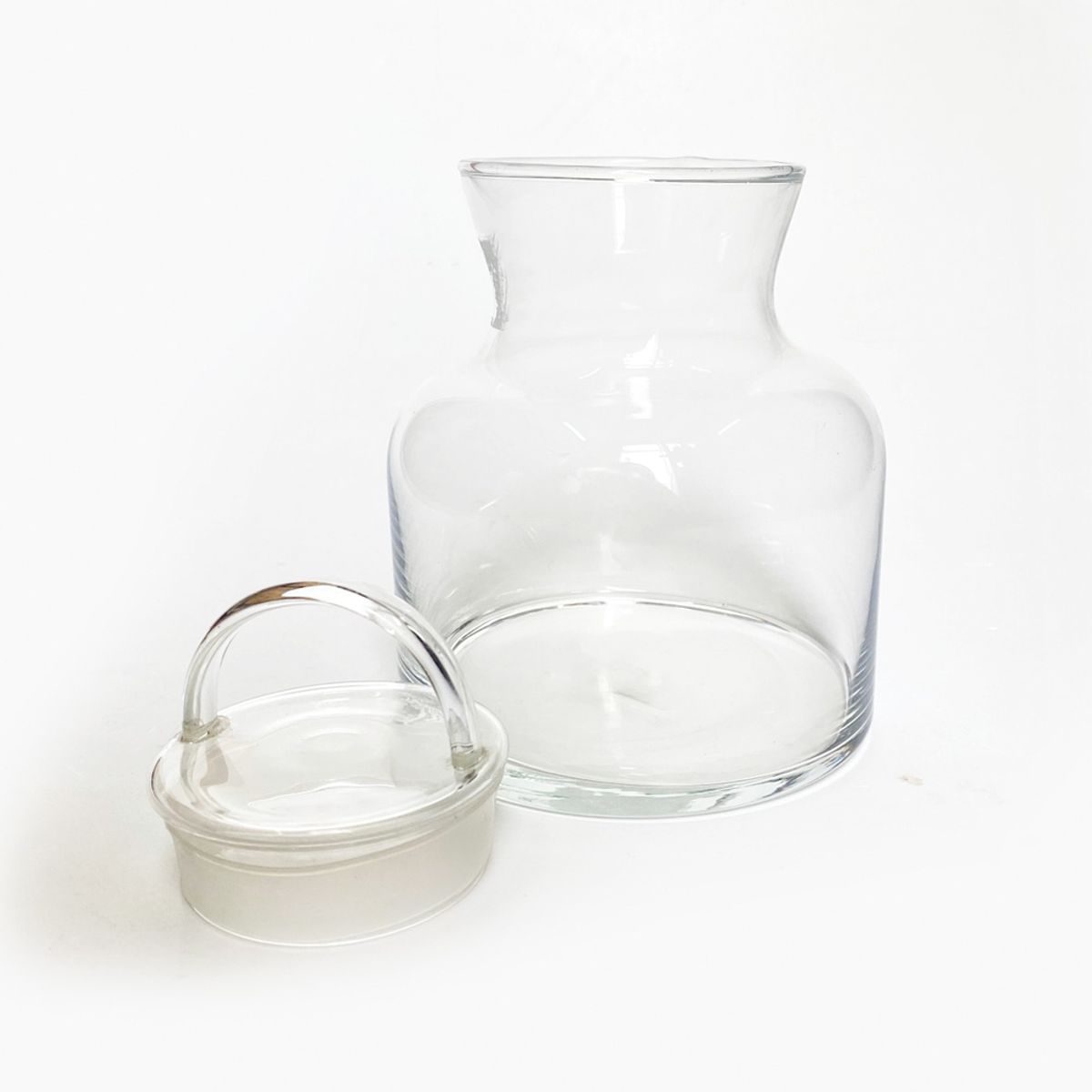 GENERICO - Pomo de vidrio con tapa y jebe sellante de 16 cms de alto y 850 ml