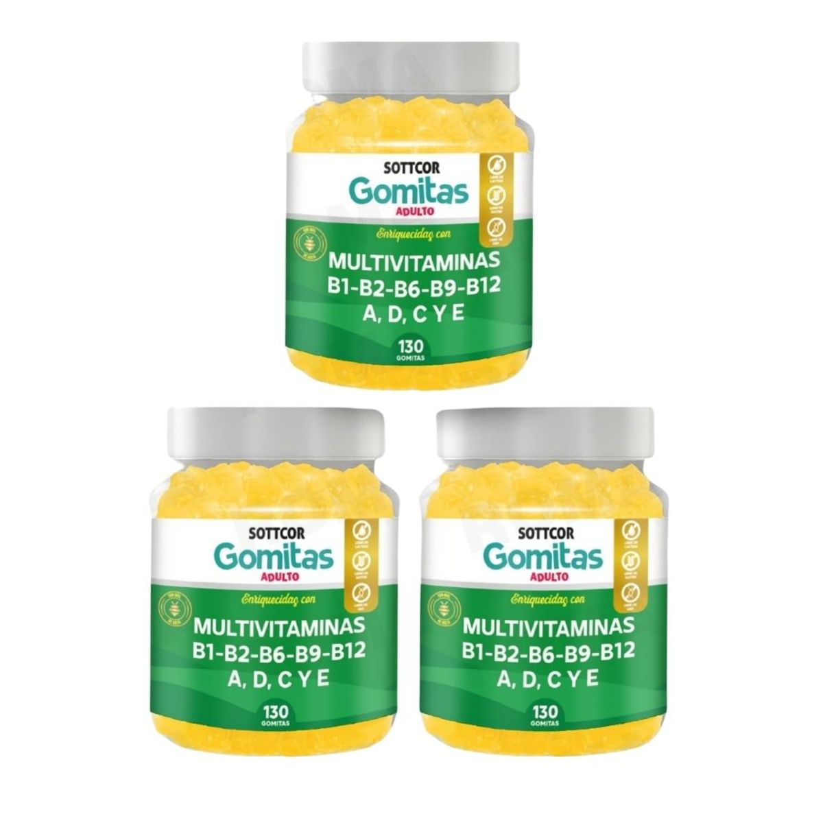 GENERICO - MULTIVITAMINA PARA ADULTOS GOMITAS SOTTCOR 100GR X 3