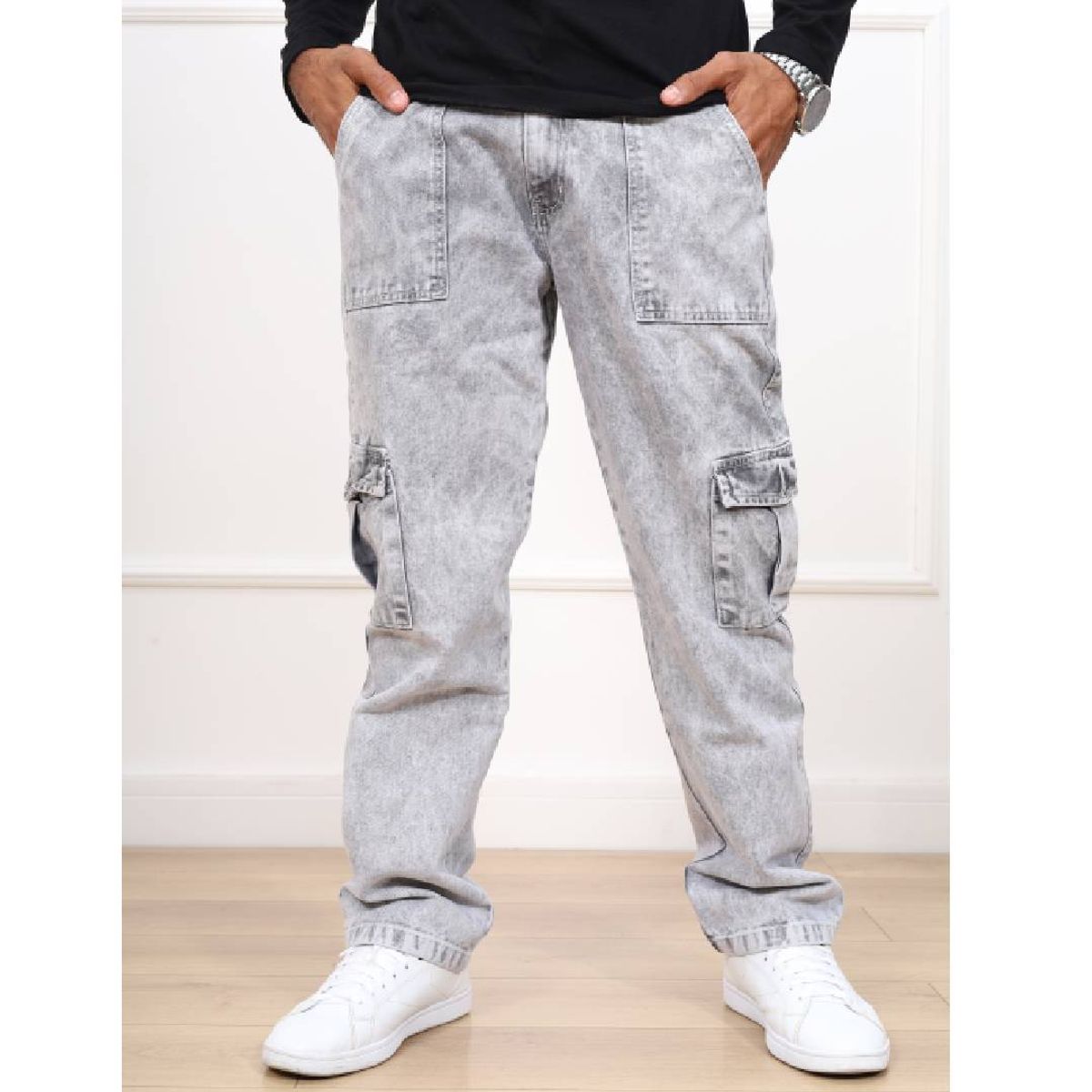 DM DEXMEN - Pantalón Dexmen Jean Cargo Gris