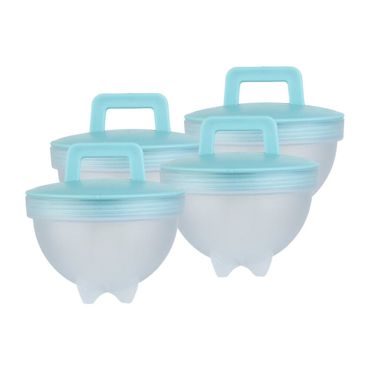 SM - Moldes Hervidor de Huevo de Silicona - 4 Modelos diferentes + brocha