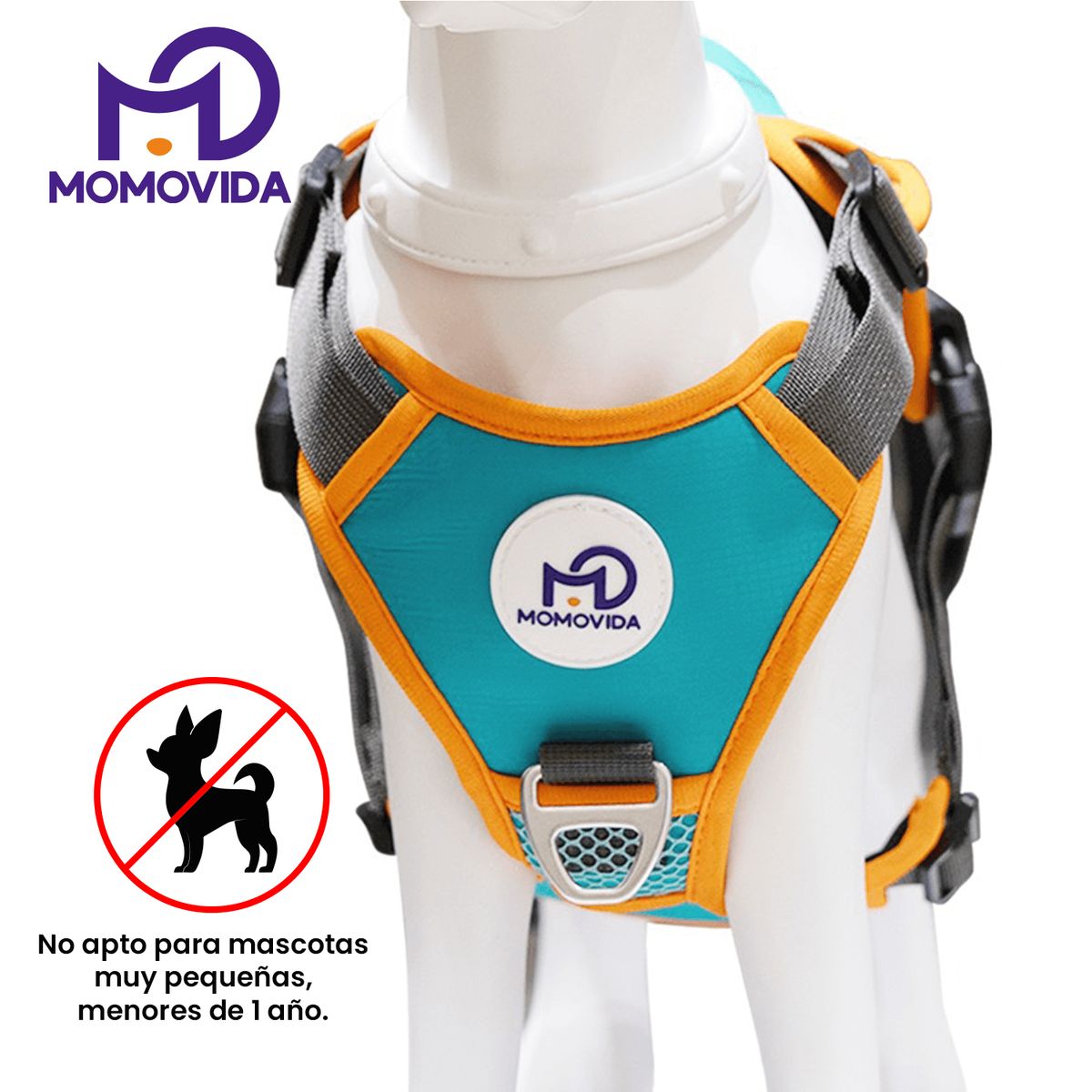 MOMOVIDA - Chaleco Ajustable S para Perros con Correa Rectráctil DL-S