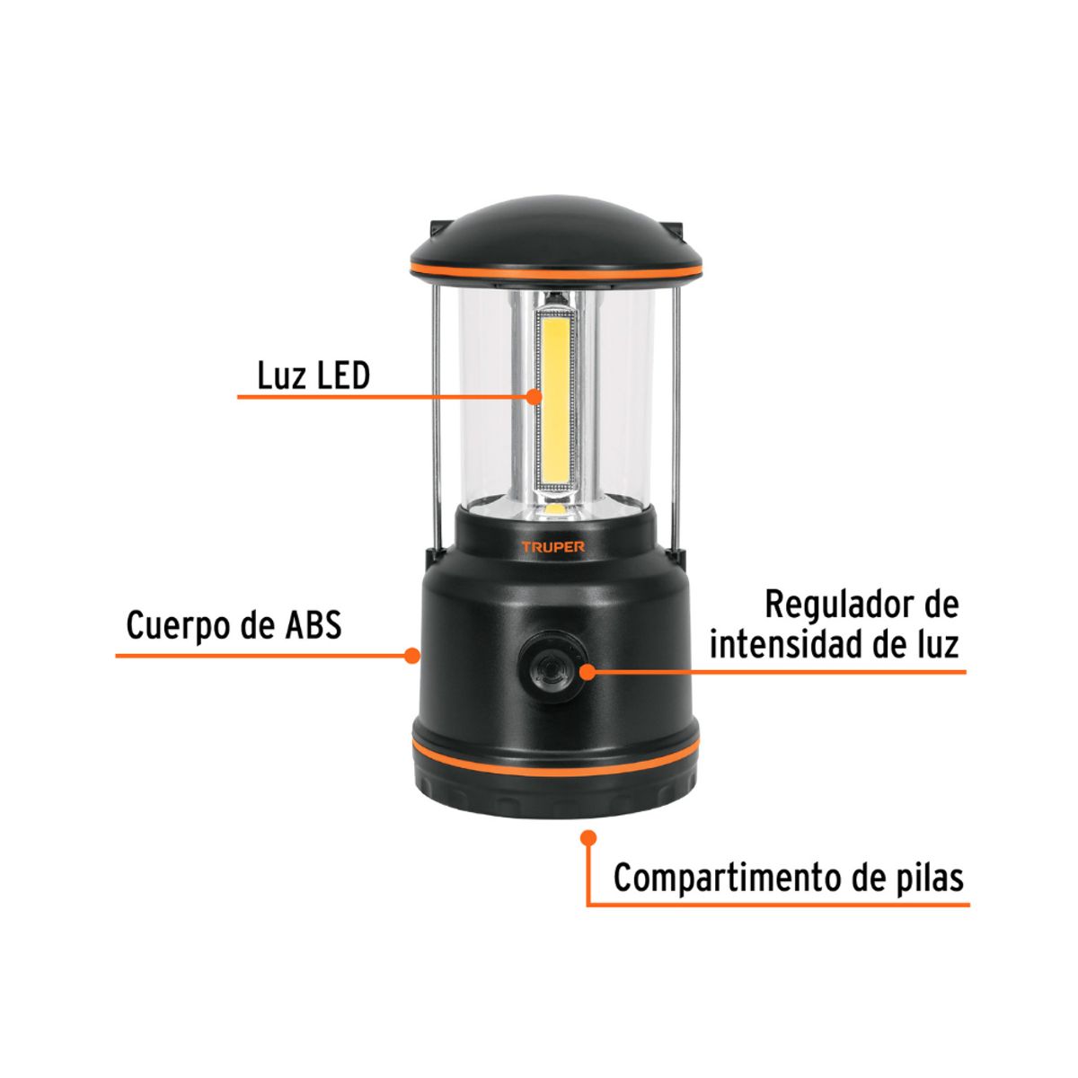 TRUPER - Lampara Led Tipo Farol con Asa TRUPER LACA-3D