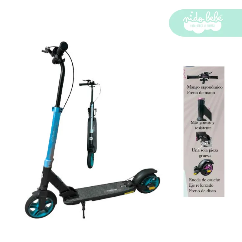 GENERICO - Scooter Lineal para niños Plegable Celeste